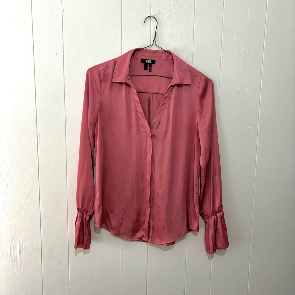 PAIGE Abriana Satin Shirt